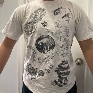 VTG 1991 M.C Escher T-Shirt Size M Dutch Artwork